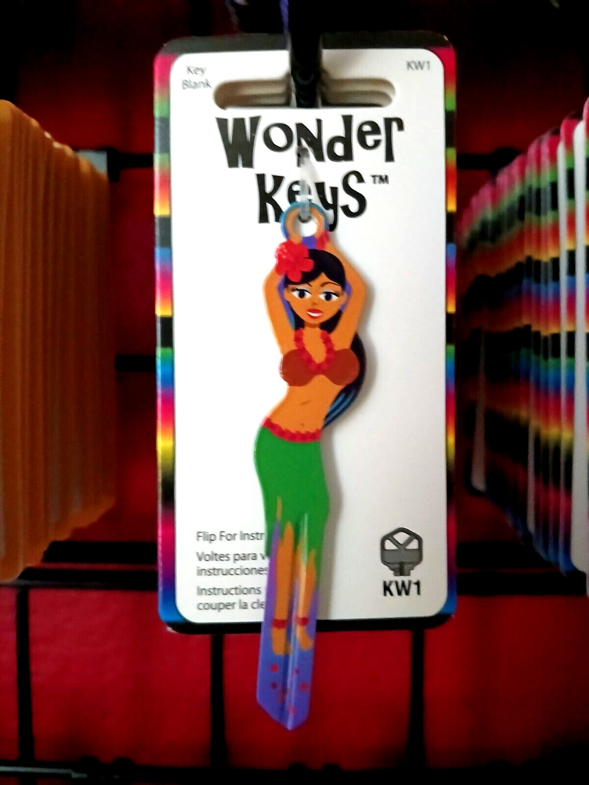 Hula Girl Shaped Wonder Key #75665 Works with KW1 KW10 Kwikset Locks/Keys