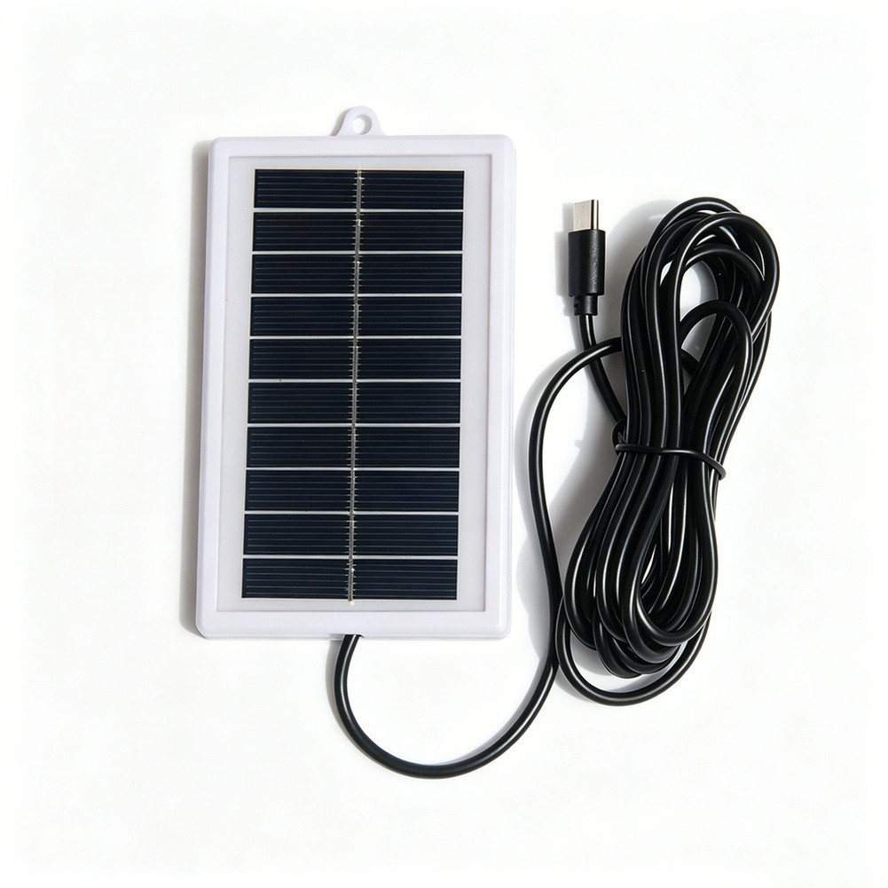 3W 5V Solar Panel Charger With USB-C  For Port For Battery Outdoor Lighting