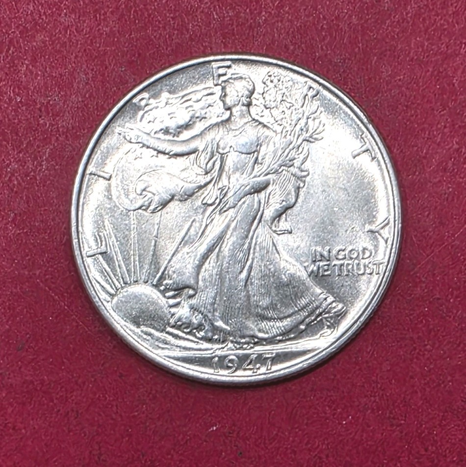 1947-P Walking Liberty Half Dollar Double Die Reverse High MS Condition.