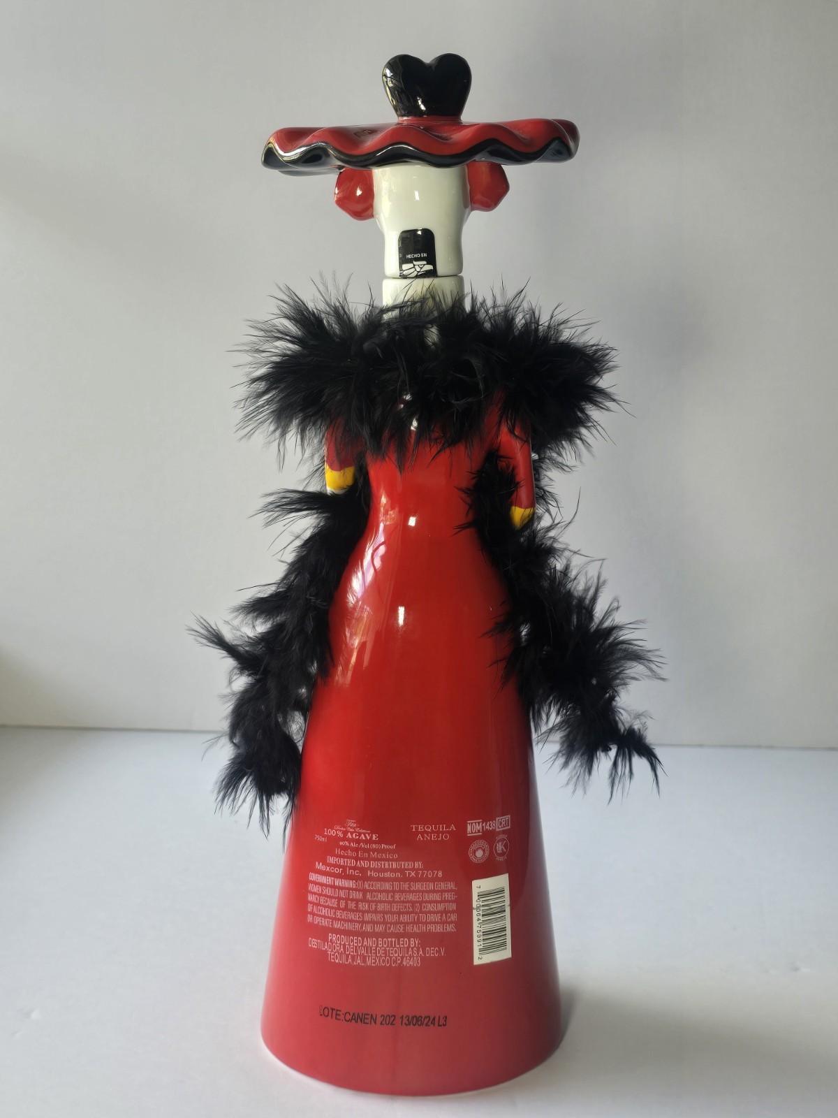 Doña Celia Tequila Catrina Ceramic Bottle Día de Muertos Empty Rare