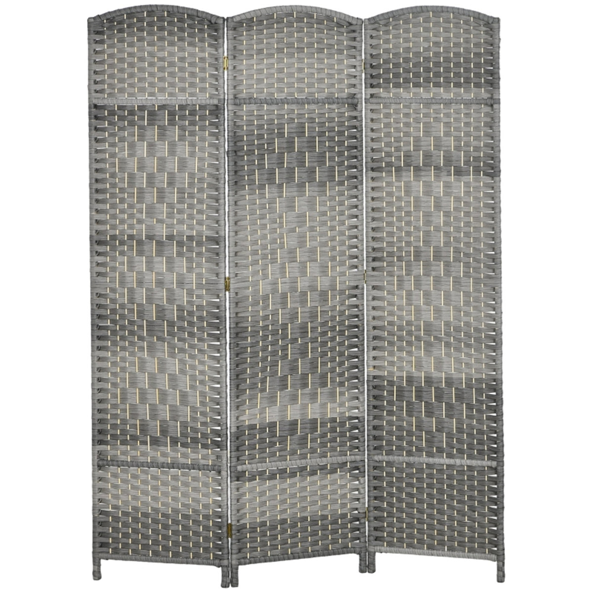 Outdoor Privacy Screen 3-panel Folding Design with Six Metal Hinges for Storage