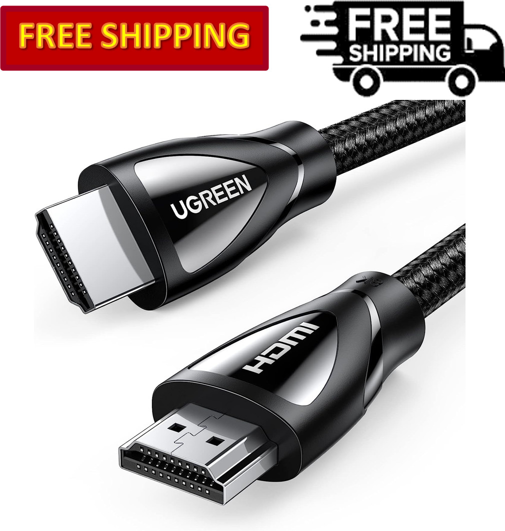 UGREEN 8K Ultra High Speed Braided HDMI Cable 2.1 48Gbps, 10K 8K@60Hz 4K@240Hz