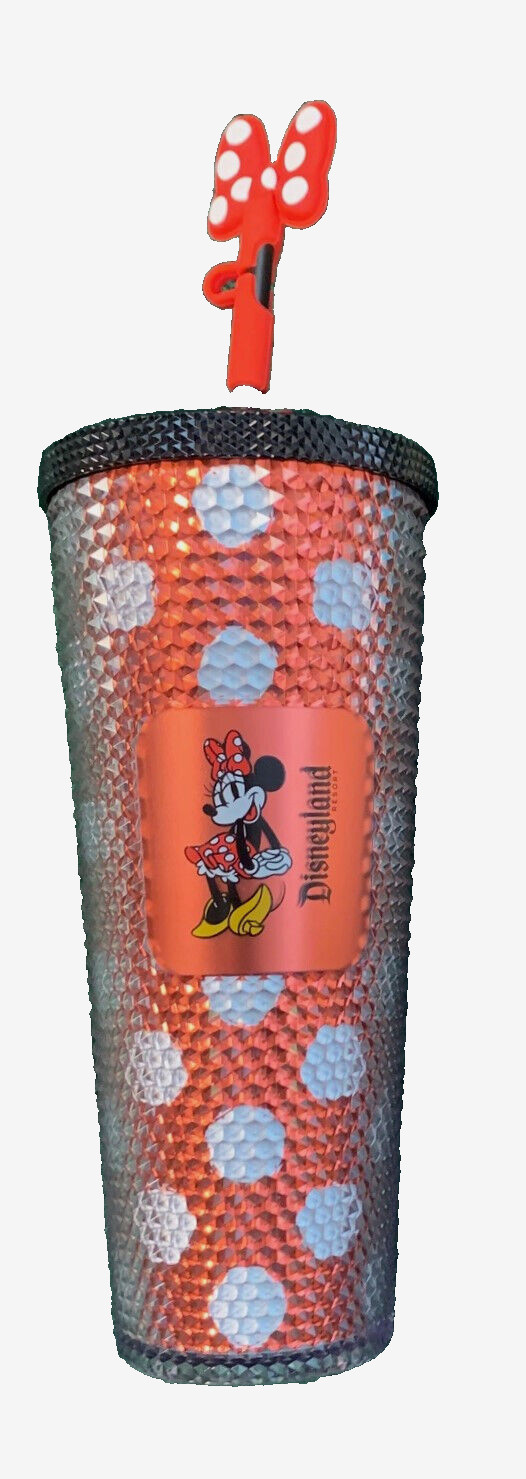 Disneyland Starbucks Minnie Valentine Day Poka Dot Cold Cup 24 oz Venti Tumbler