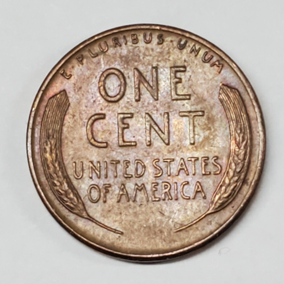 1957 D Wheat Penny W/Error--BIE (Nice Coloring)