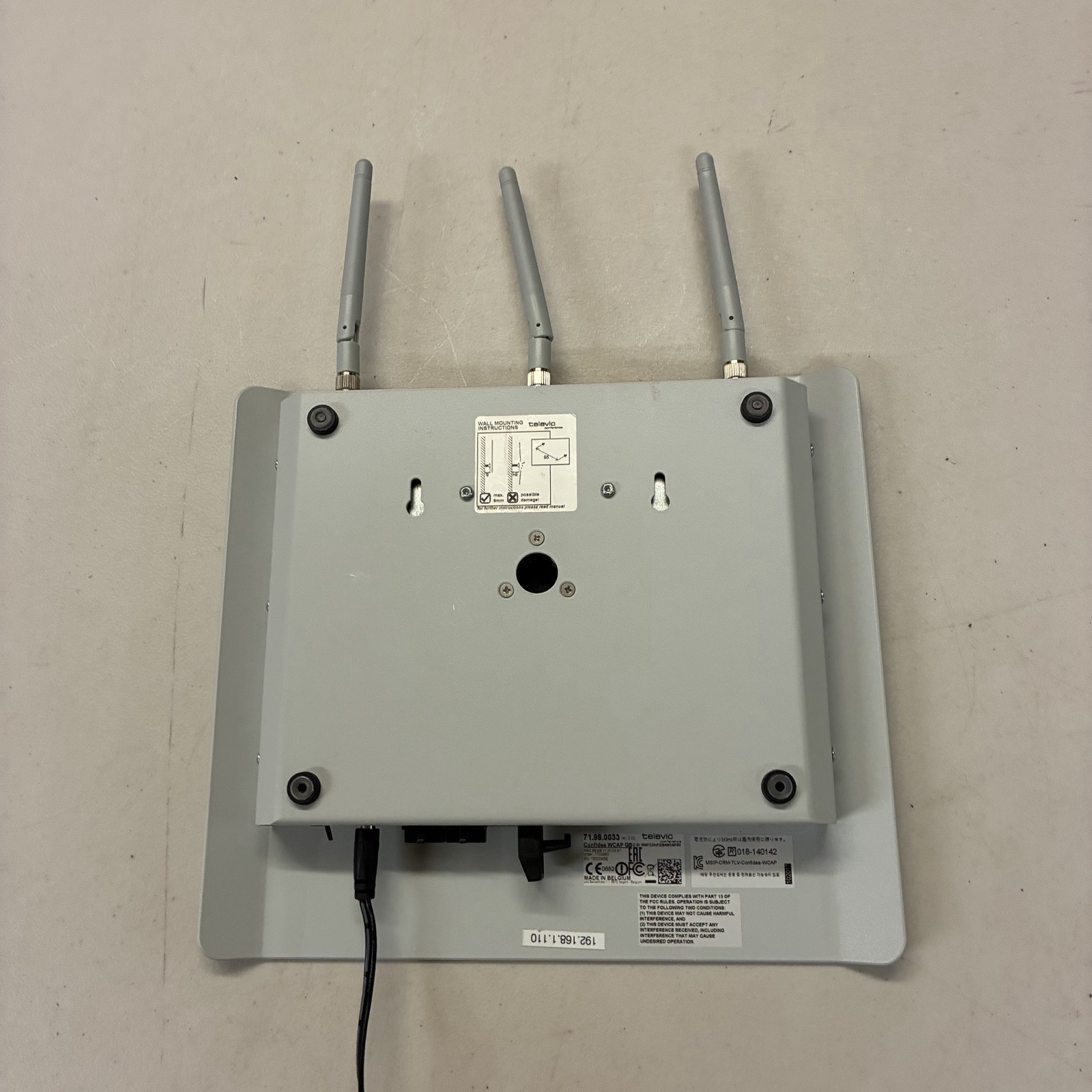 Televic Confidea WCAP G3 Wireless Control Access Point Up to 1024 Units Power