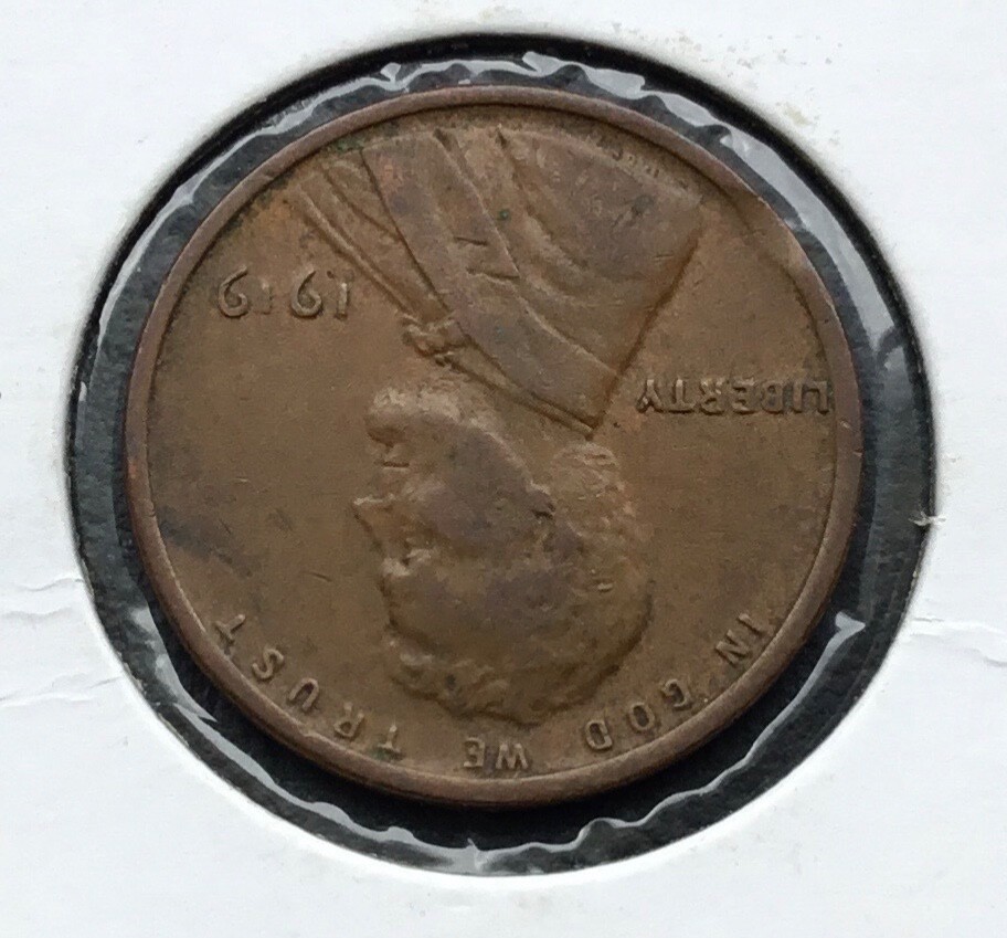 1919 1c RB Lincoln wheat cent penny