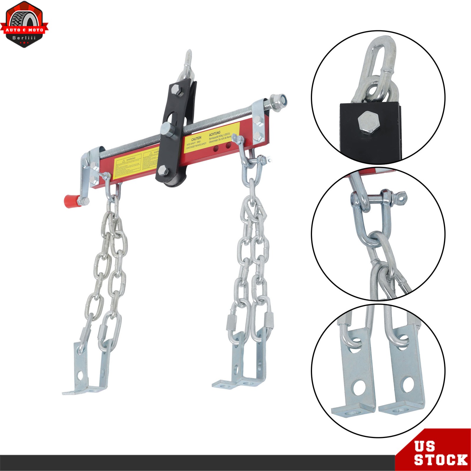 Heavy Duty 1500LB Engine Hoist Shop Crane Accessory Cherry Picker Engine Leveler