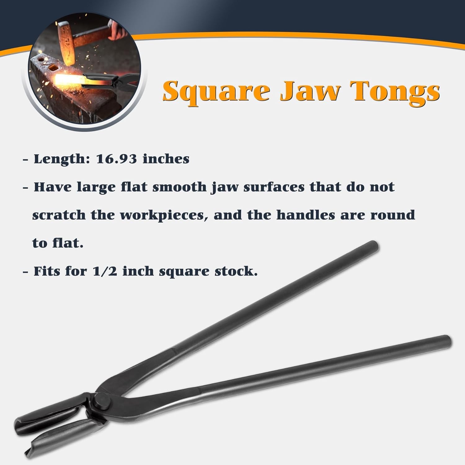 Knife Making Blacksmith Tongs Bladesmith Hand Tool Set Anvil Vise Forge Flat 5PC