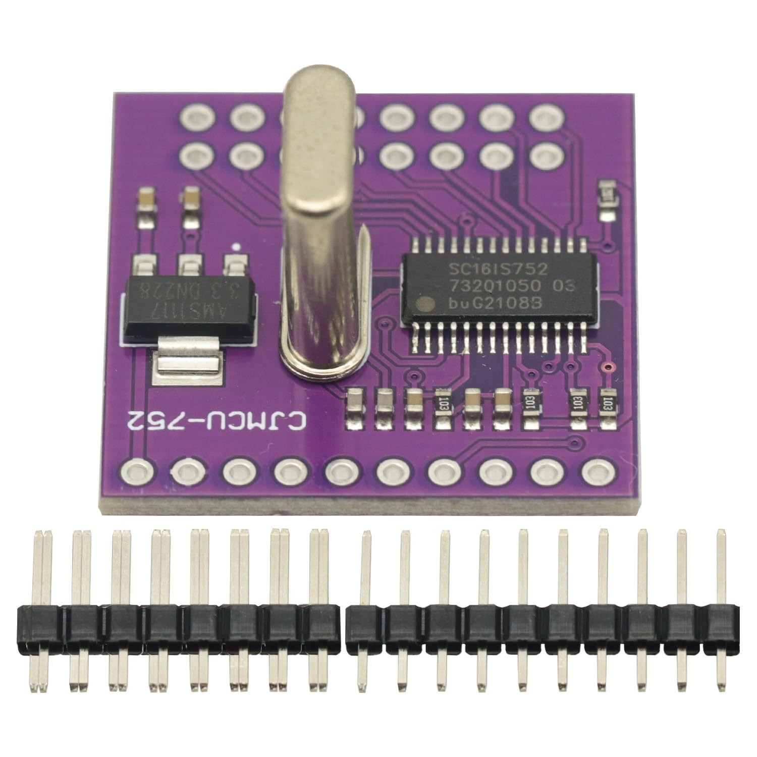 2 PCS SC16IS752 I2C SPI Bus To Dual Channel UART Conversion Module Board