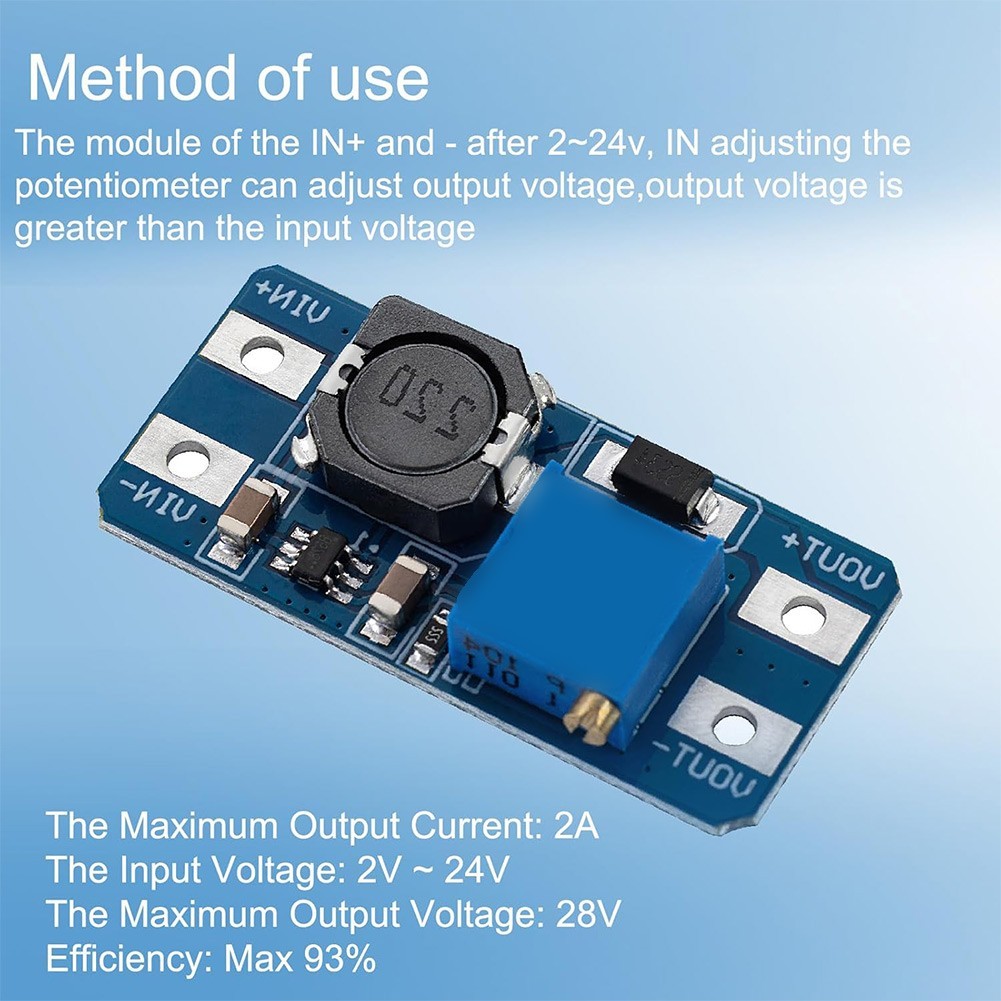 10pcs DC DC Boost Converter Adjustable Output 5V 9V 12V 18V 24V