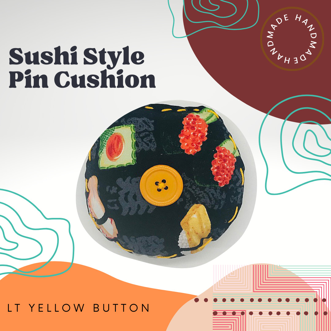 Sushi Style Pin Cushion. 100% Handmade.