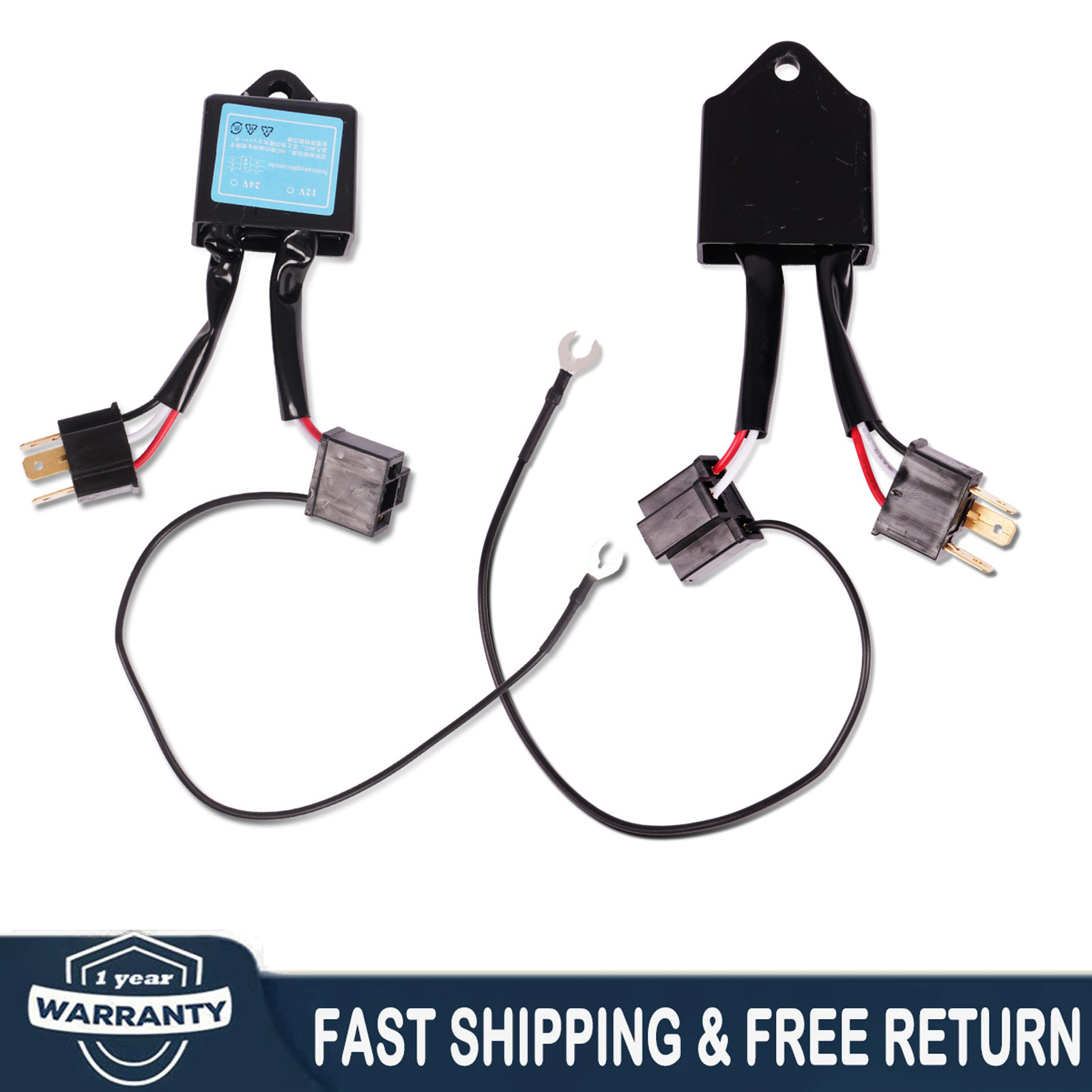 2X H4 Positive and Negative Converter LED Headlight Reversed Polarity Converter