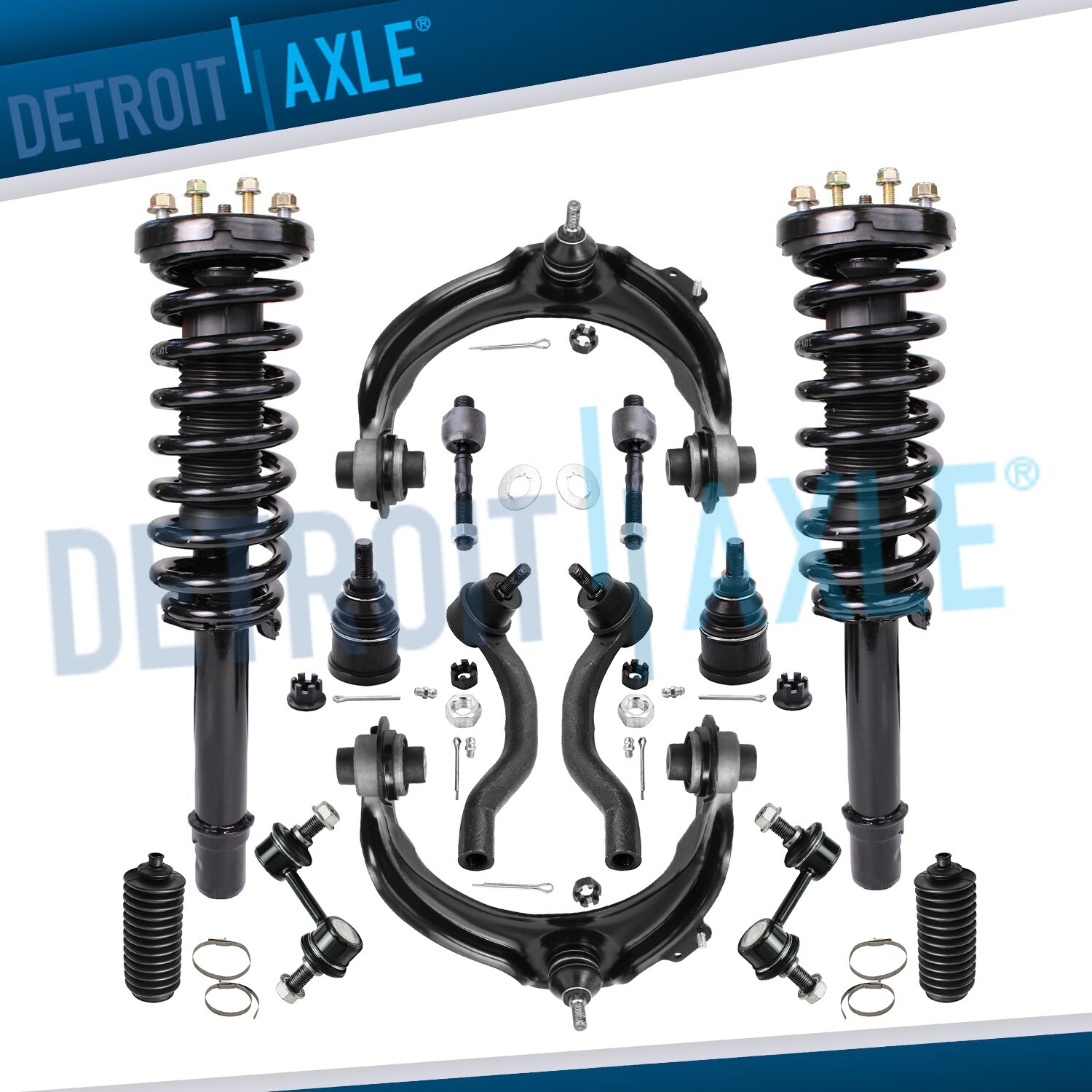 14pc Front Strut Control Arm Tie Rod Sway Bar Kit for 2003-07 Honda Accord 2.4L