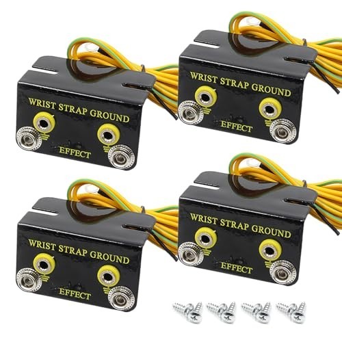 ESD Wrist Strap Grounding Kit - 5.74ft Cable & Anti-Static Connector, 4-Pack