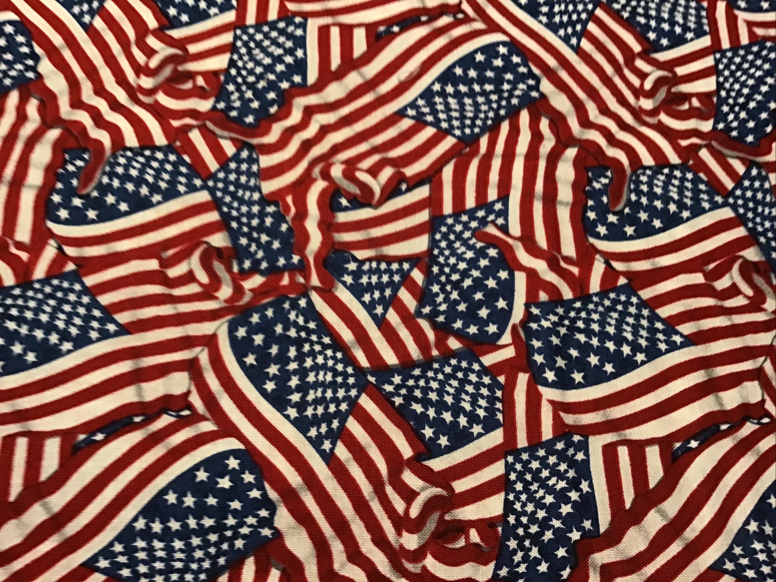 Fabric American Flags 2042, sold by the yard
