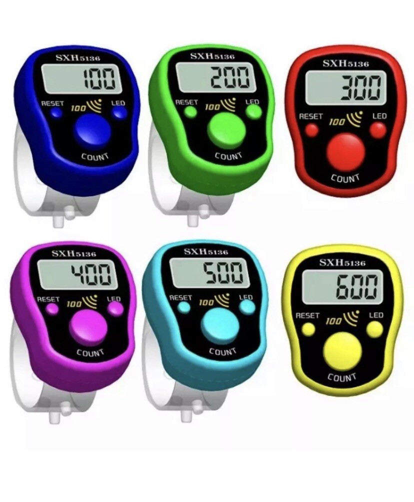1 pc Electronic Digital Finger Hand Ring counter BUZZ while each 100