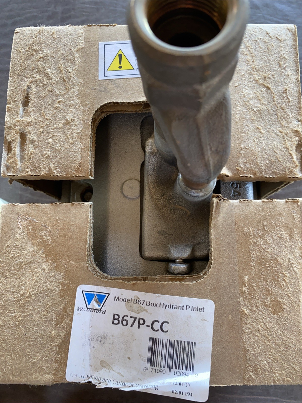 Woodford B67P-CC Box Wall Hydrant Self Draining 3/4" NPT Inlet