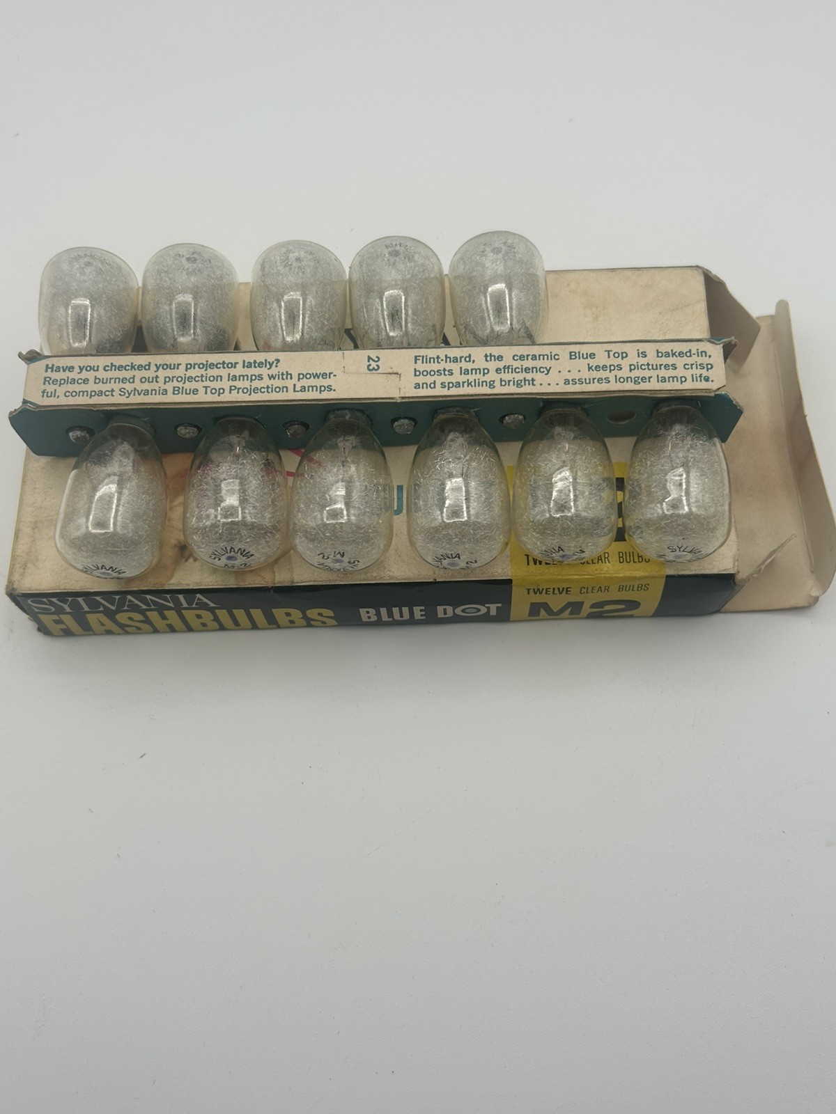 Vtg SYLVANIA FLASHBULBS Blue Dot M2B & M3B + GE M3 Red Dot
