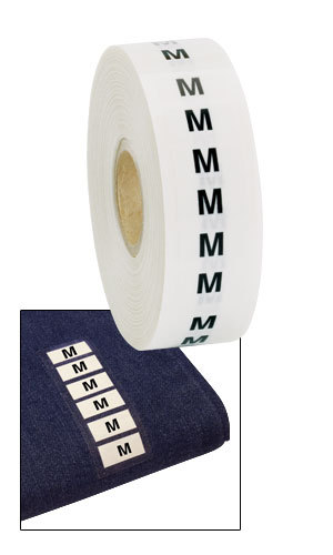 Sizes"XS-XXXL" Wrap Around Clothing Apparel Size Labels Clothes Strips Stickers