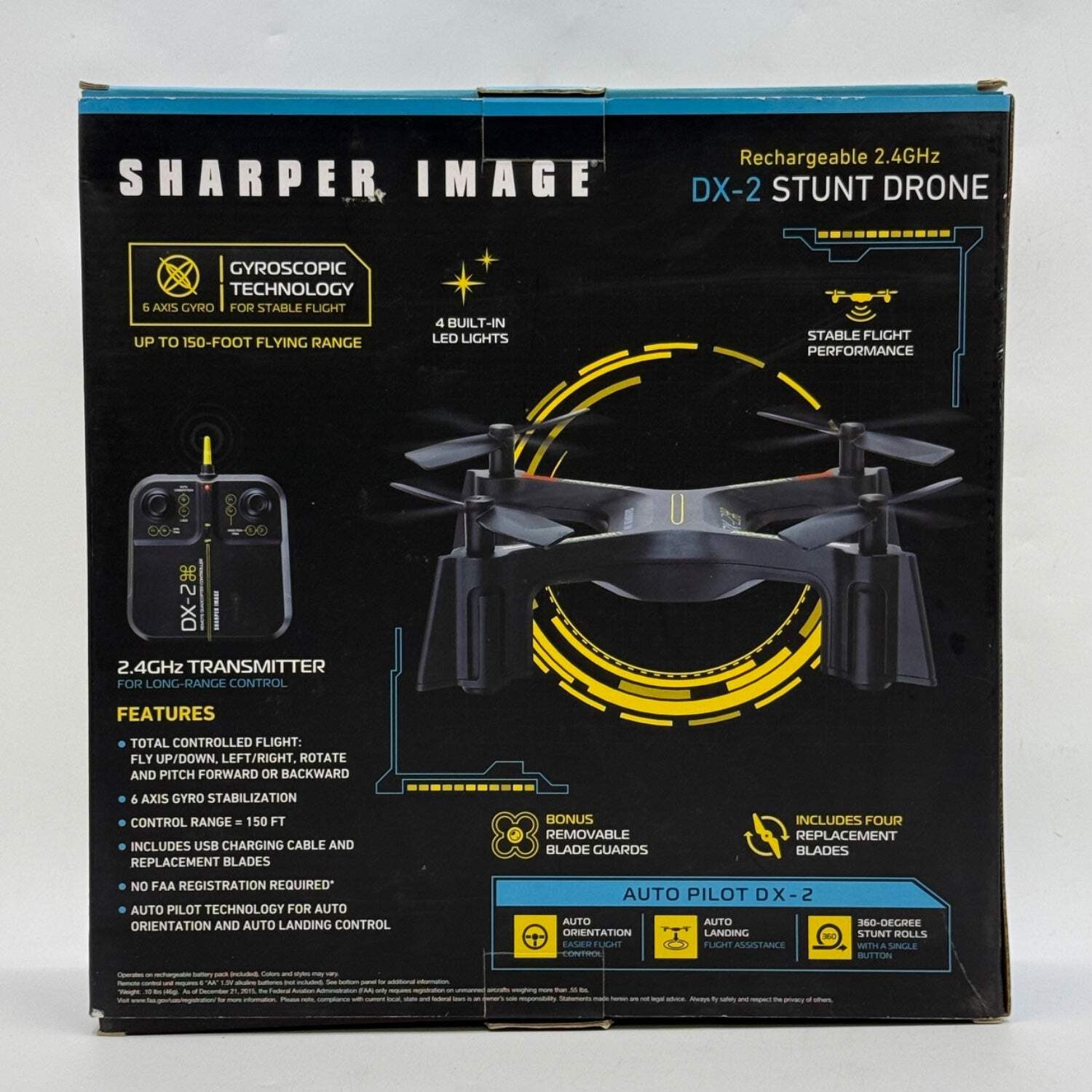 New Sharper Image DX-2 Stunt Quadcopter Drone