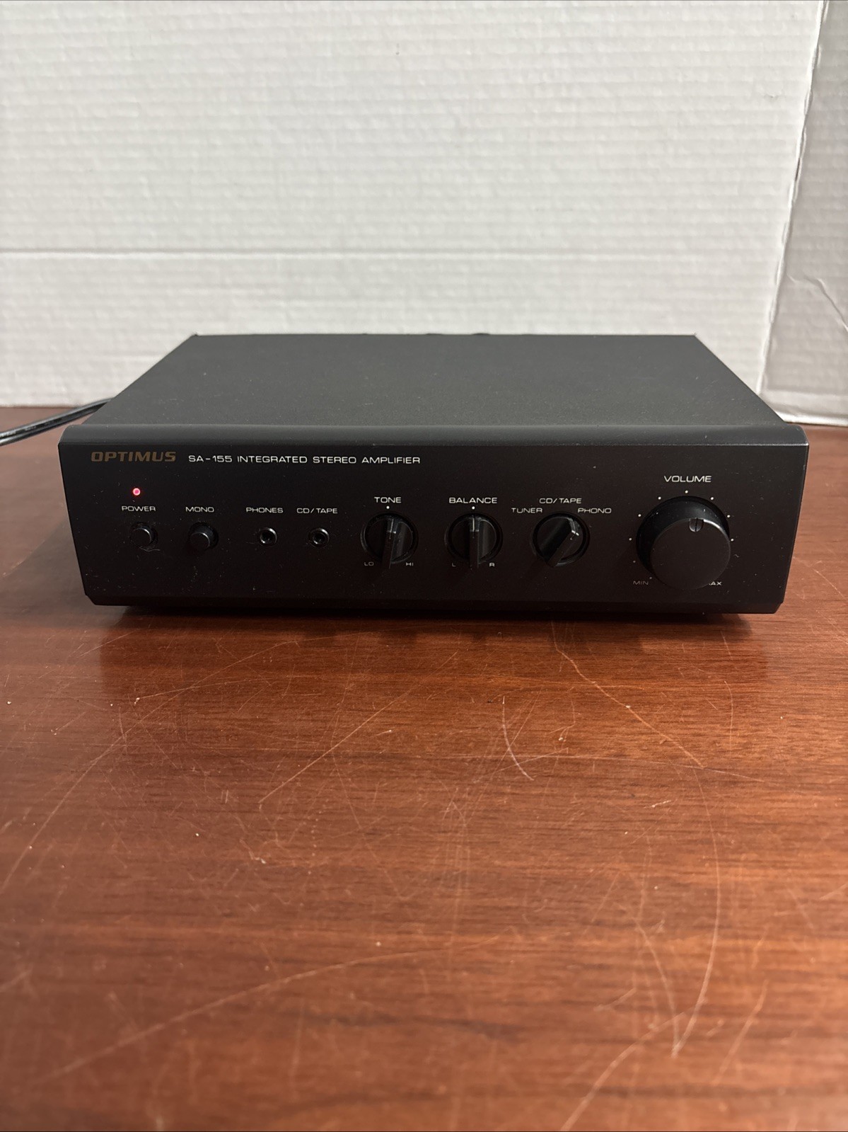 Optimus SA-155 Integrated Stereo Amplifier***Turns On