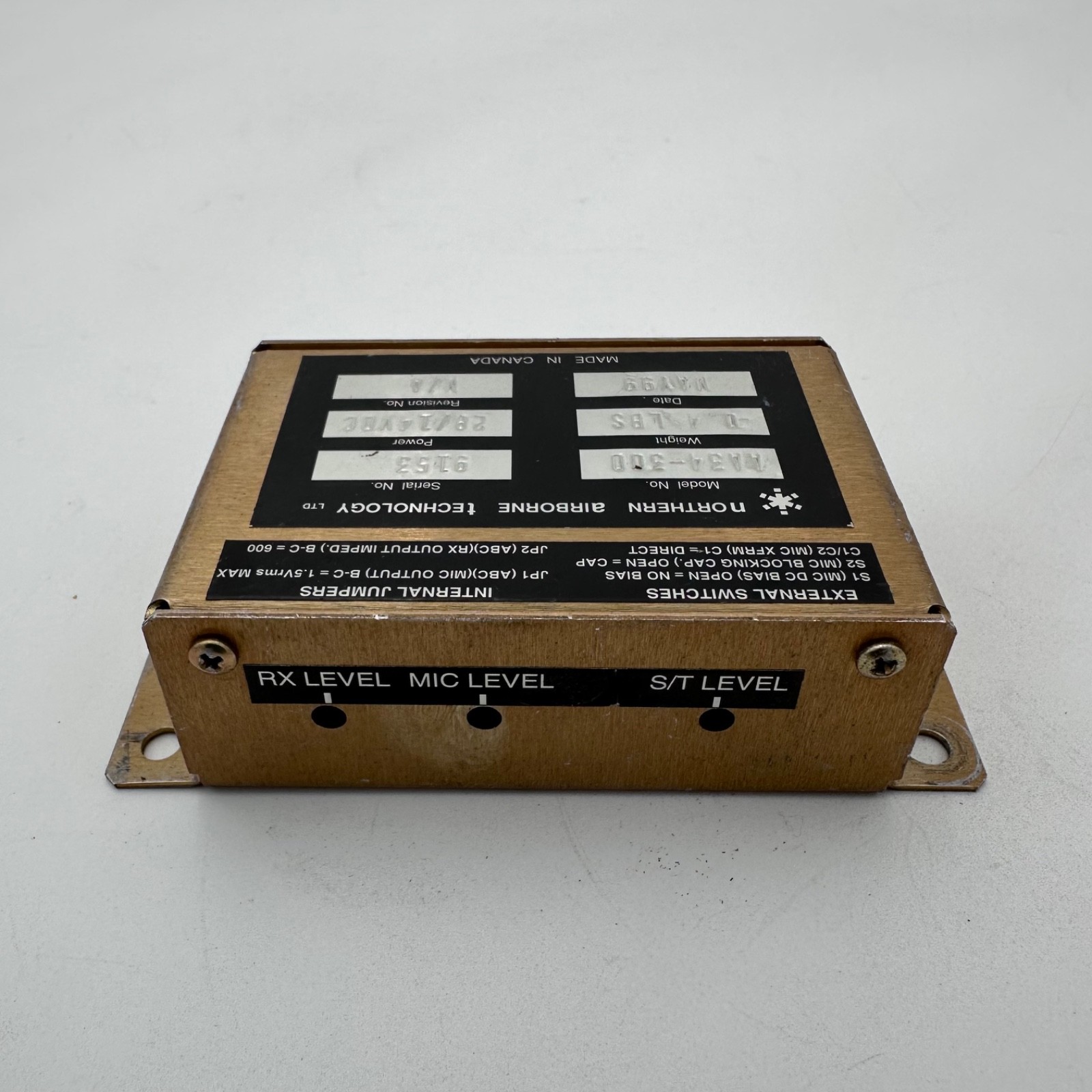 Northern Airborne Technology AA34-300 Universal Radio Interface 28 VDC