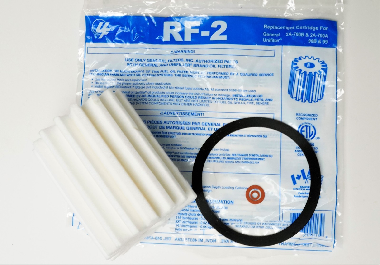 RF-2 Unifilter Micro Fiber Fuel Oil Filter Gear Tooth for 2A700 99 XF1 S252 F400