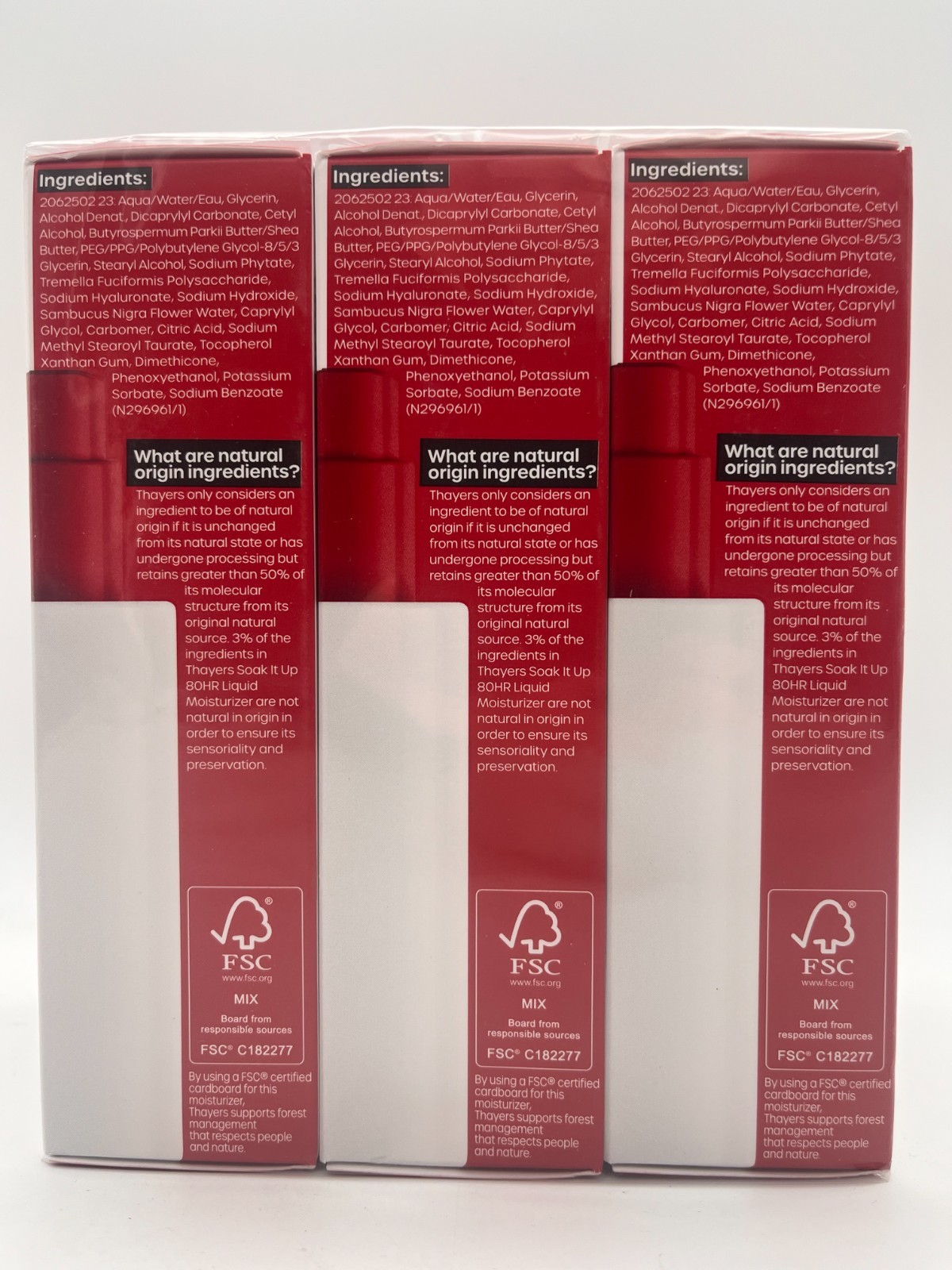 3x THAYERS SOAK IT UP 80HR LIQUID MOISTURIZER NORMAL DRY 2.5oz EA SEALED MR 1004