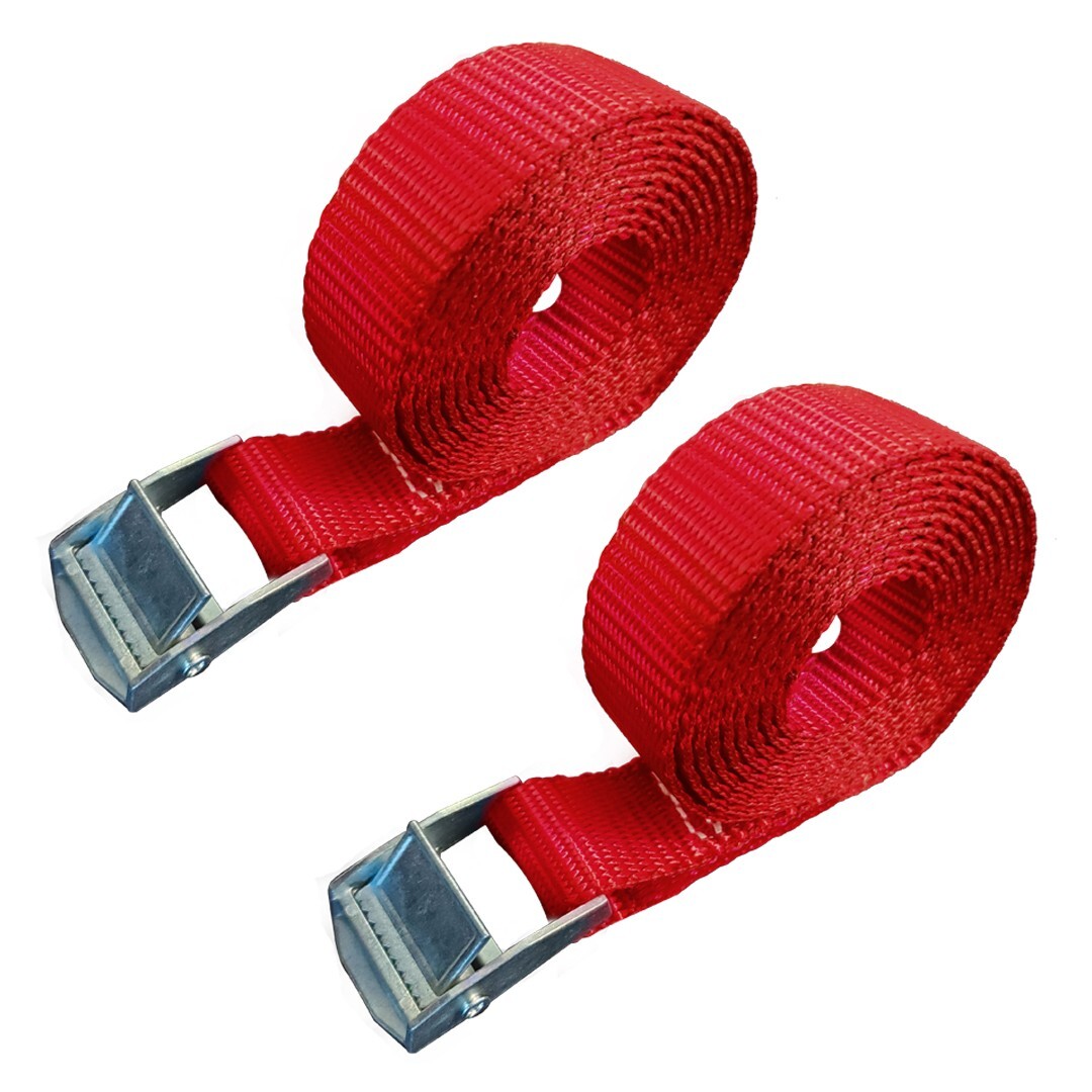 USA 2 Pack 1" x 3ft Cam Buckle Endless Lashing Strap for Motorcycle Bicycle Boat