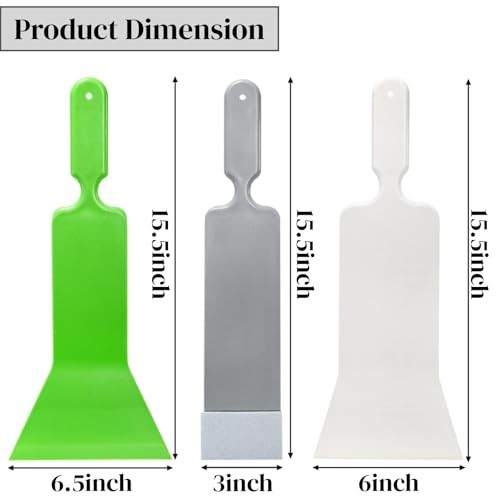 3 Pieces Window Tint Tools, Long Handle Auto Bulldozer Squeegee Scrubber