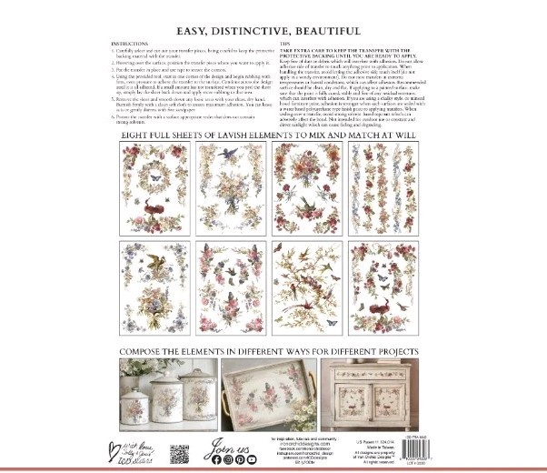 Iron Orchid Designs Transfer Madeline 12x16 Sheets
