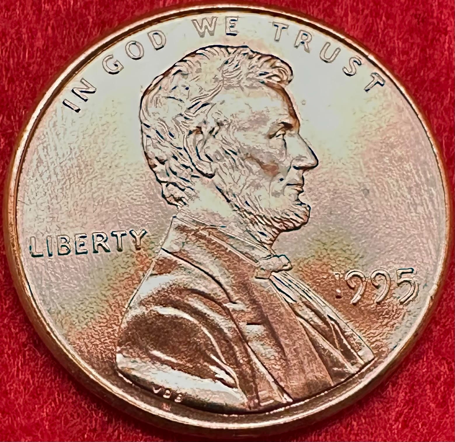 UNITED STATES 1995 - P PHILADELPHIA MINT UNCIRCULATED LINCOLN MEMORIAL PENNY
