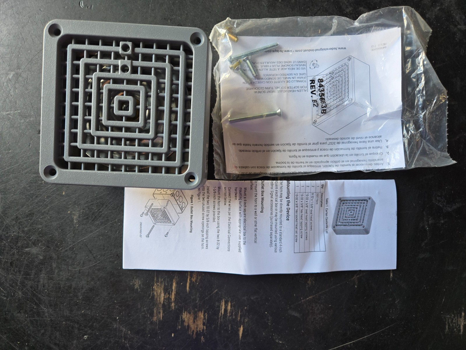 Federal Signal 350-120-30 Vibratone Electric Horn Surface Mount 120vac