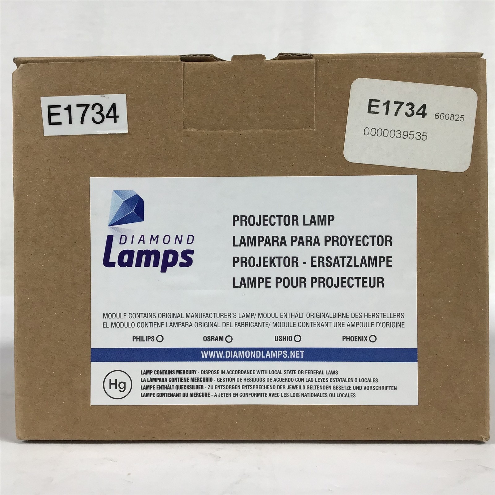 Diamond Lamps NP05LP E1734 Projector Lamp for MEC - New Sealed