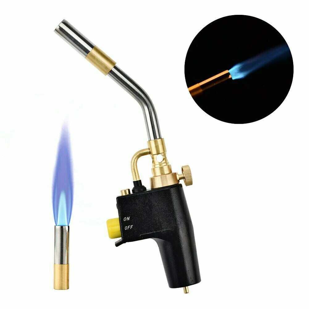 High Intensity Mapp Propane Gas Torch Brass Head Trigger Start Welding Torch Kit