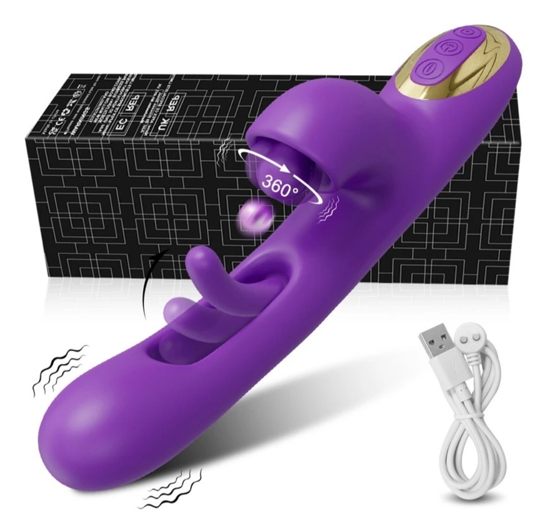 Silicone Full Body Flapping Tapping Massager Vibrating USB Rechargeable