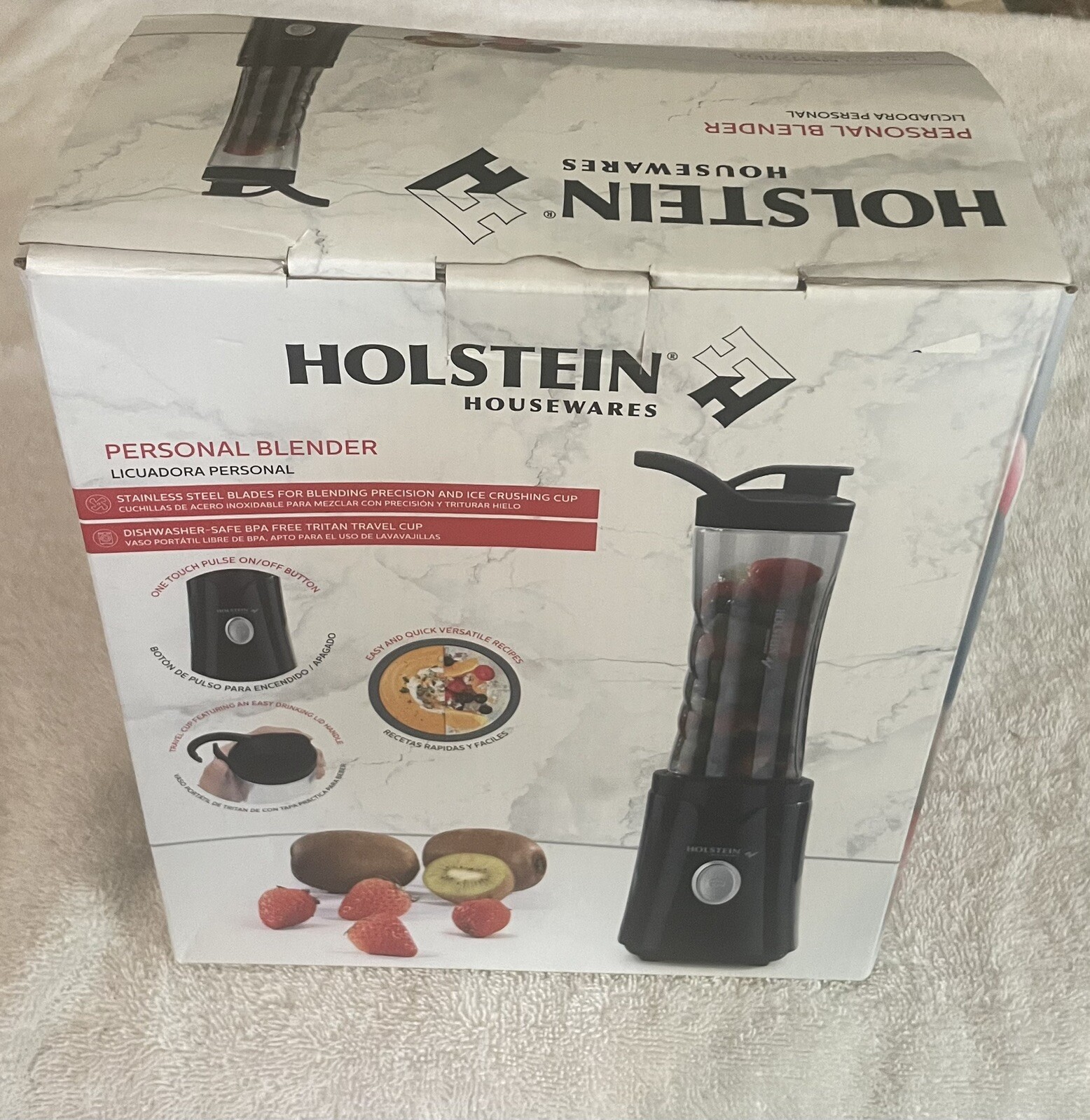 NEW, Holstein Housewares Personal Blender, smoothies, Gym, Camping, dieting