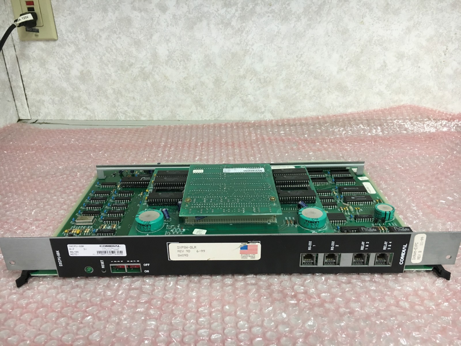 Comdial DXCPU-68K w/rev. 9D  DXPSW-DLR Central Processor Circuit Card