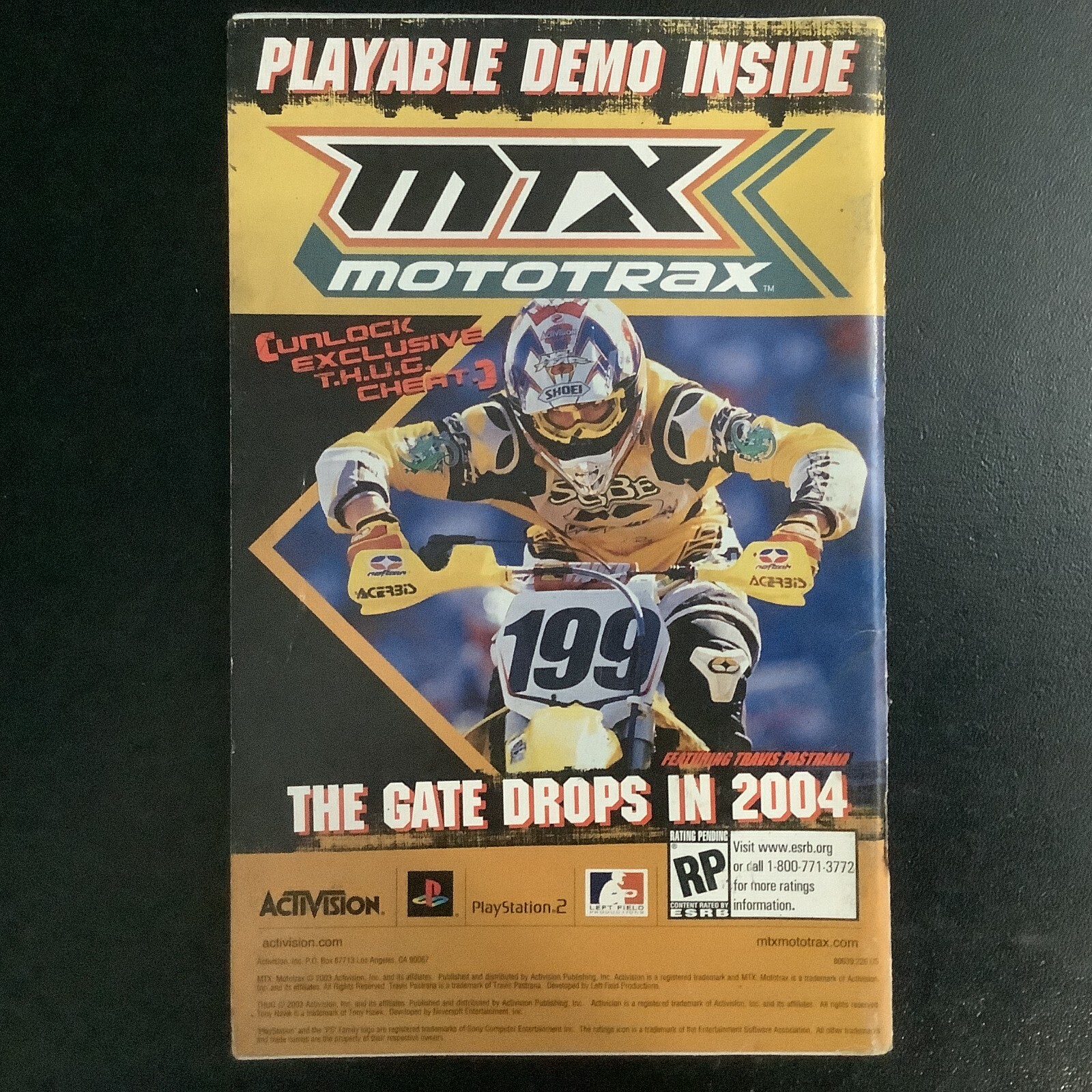 Tony Hawk's Underground PS2 PlayStation 2 Instruction Manual Only