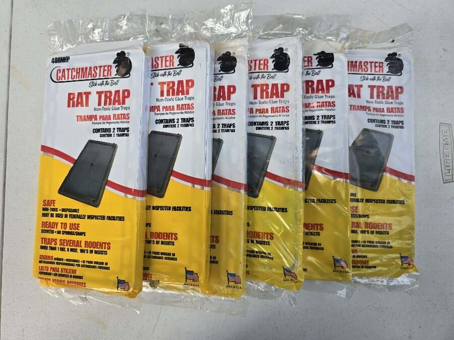 CATCHMASTER RAT TRAP Non-Toxic Glue Traps 6 x 2 Pack 12 Traps