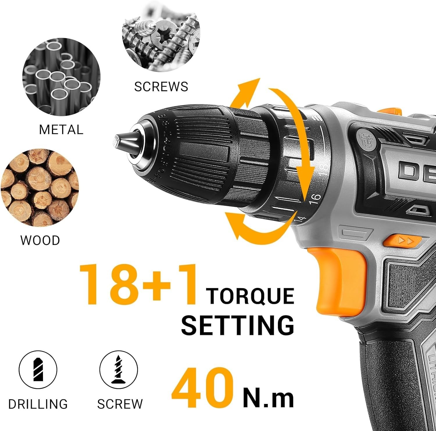 20V Cordless Power Drill Set with Battery & Charger – Perfect for DIY Projects