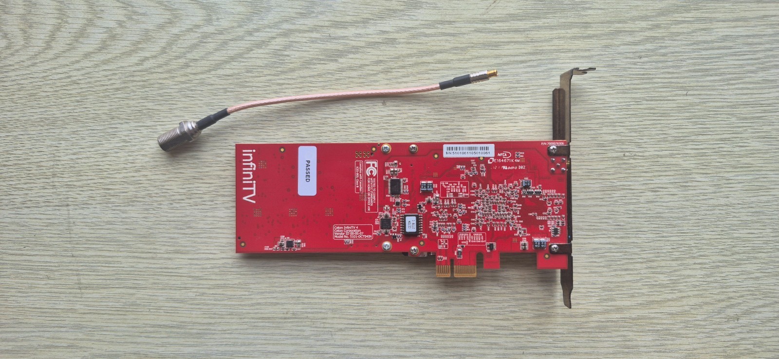 Ceton InfiniTV 4 Cable Card TV Tuner PCIe Adapter