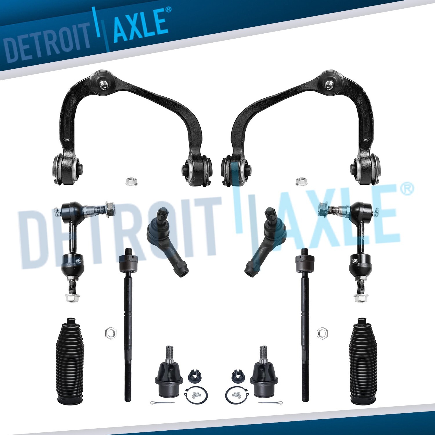 2WD Front Upper Control Arms Ball Joint Sway Bar Tierod for 2004-2005 Ford F-150