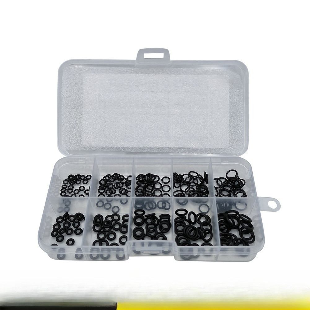 250 Pcs Nitrile O Ring Set with 10 Dimension Combinations High Temp Resistant