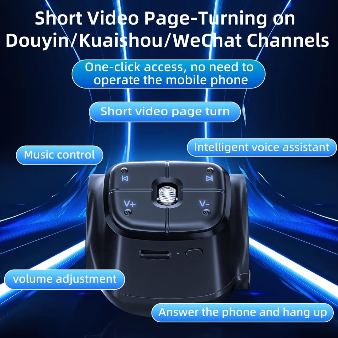 TitanAuto Bluetooth Media Remote TikTok Scrolling Car Steering Wheel Button