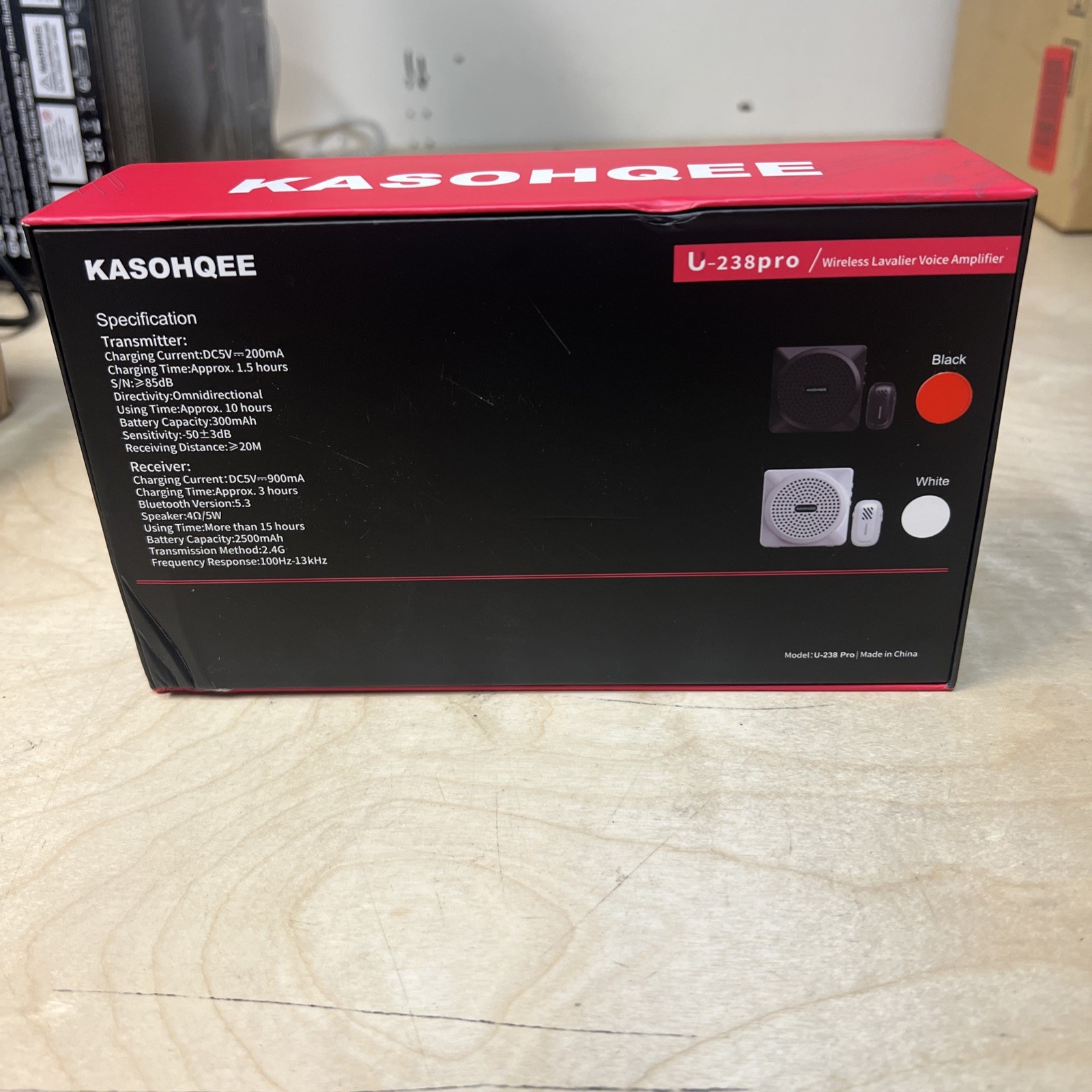 KASOHQEE 2-in-1 Voice Amplifier with Wireless Lavalier Microphone,Wired Micro