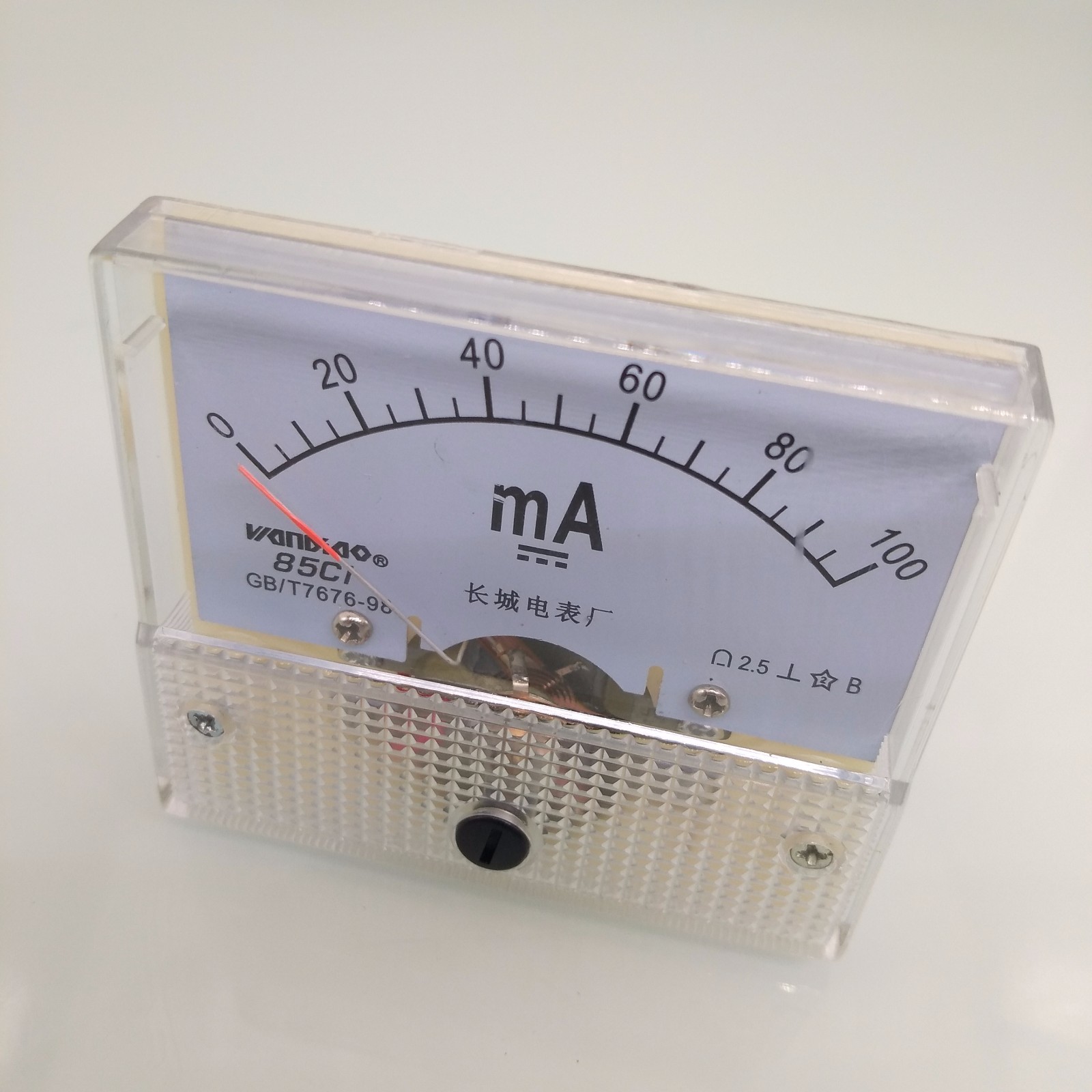 US Stock Analog Panel AMP Current Ammeter Meter Gauge 85C1 0-100mA DC
