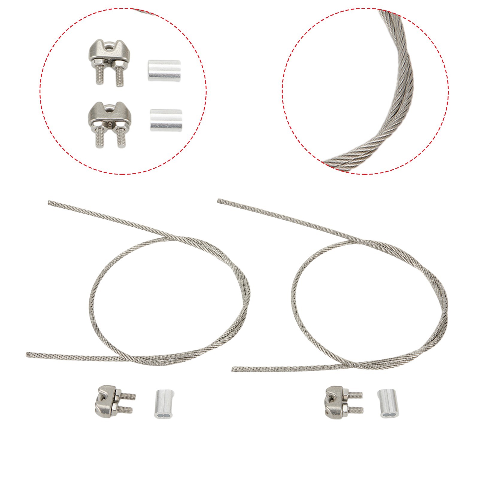 Fixed Cordage Rope Solar Cell Plate With Accessories 2pcs Length 60cm Sliver