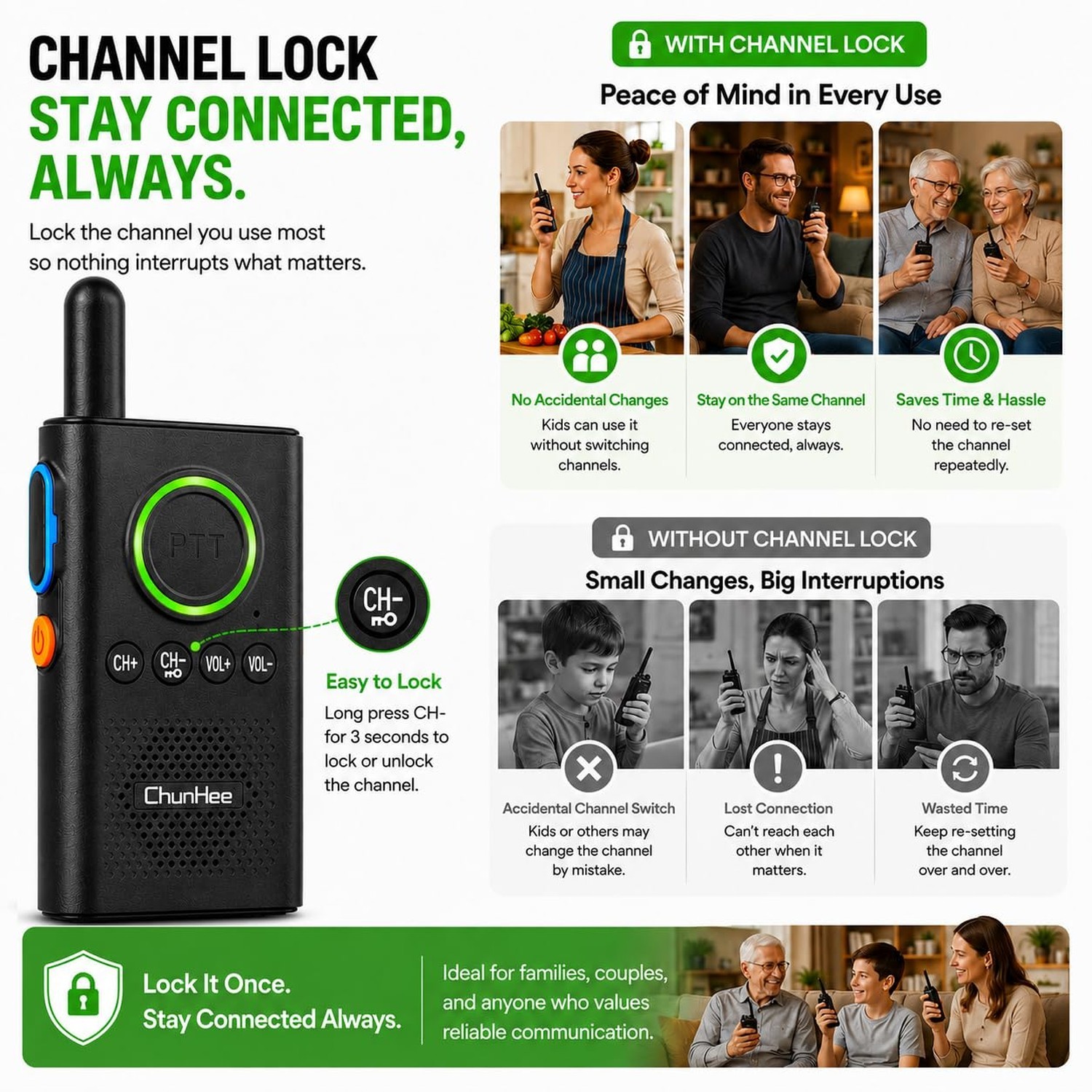 Wireless Intercom System 3300 ft Long Range, 2 Way Intercom for Home Office &...