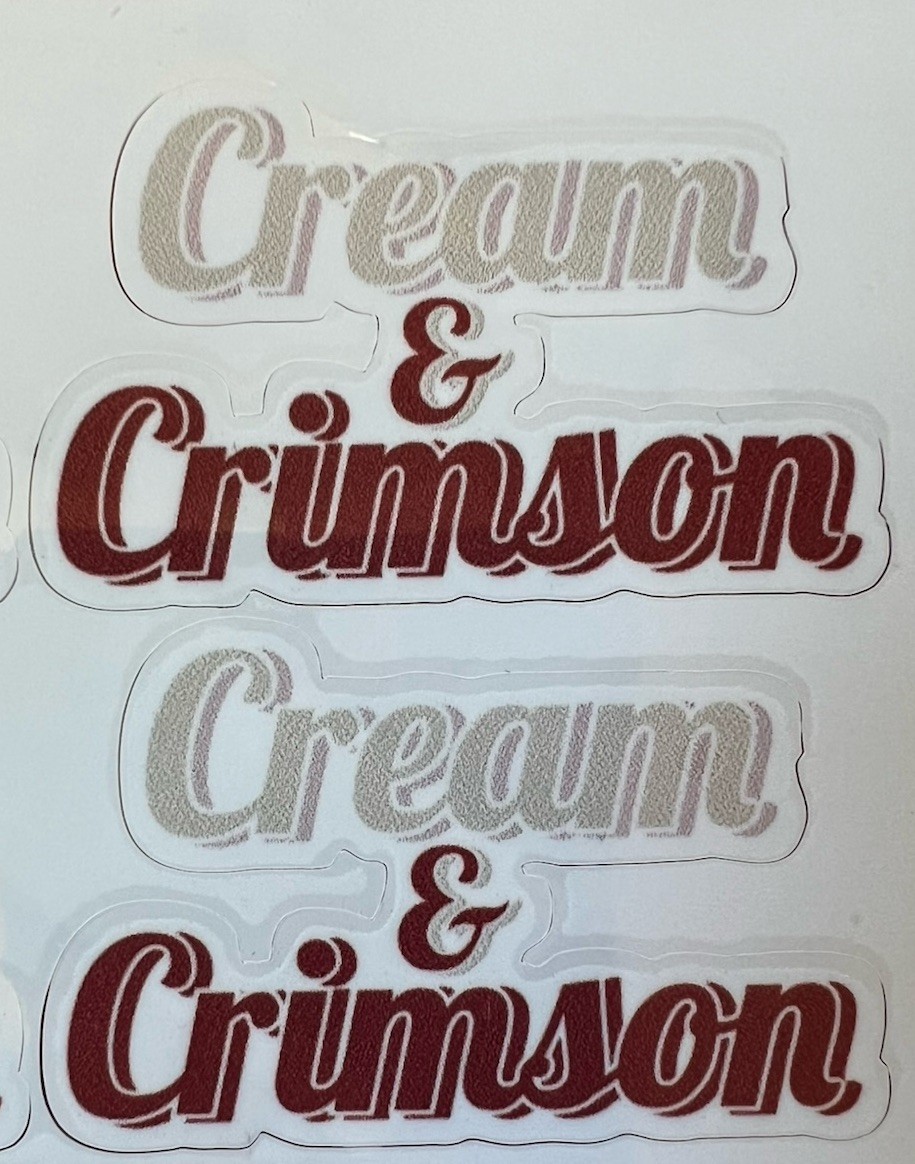 Indiana Hoosiers Crimson & Cream Decal (2)